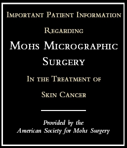 Click to download and view the Mohs Surgery brochure